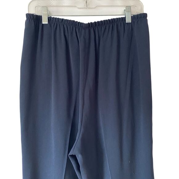 Vince Crepe Wide Leg Navy Blue Pull On Pants size medium - Picture 6 of 8